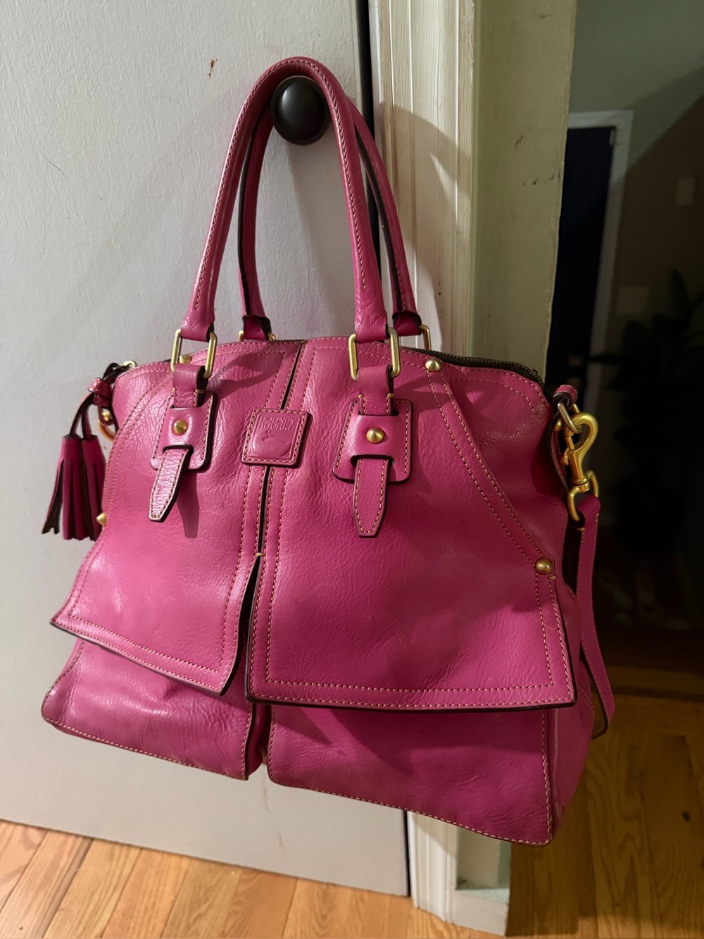 Dooney & Bourke Pink Florentine Clayton Satchel